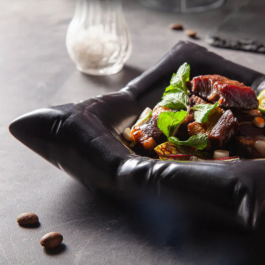 Floroux Creative Ceramic Bowl | Imitation Cushion Design | Elegant Tableware