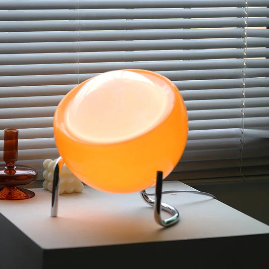 Bauhaus Moyen Âge Lampe de table intérieure Chambre Lampe de nuit Salon Verre décoration créative Lampe de bureau Nordique LED Rétro Lampes de chevet