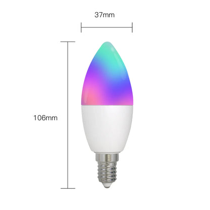 Ampoule LED Tuya Zigbee E14 - Lampe à bougie WiFi RGB Contrôle via SmartLife Google Alexa Apps