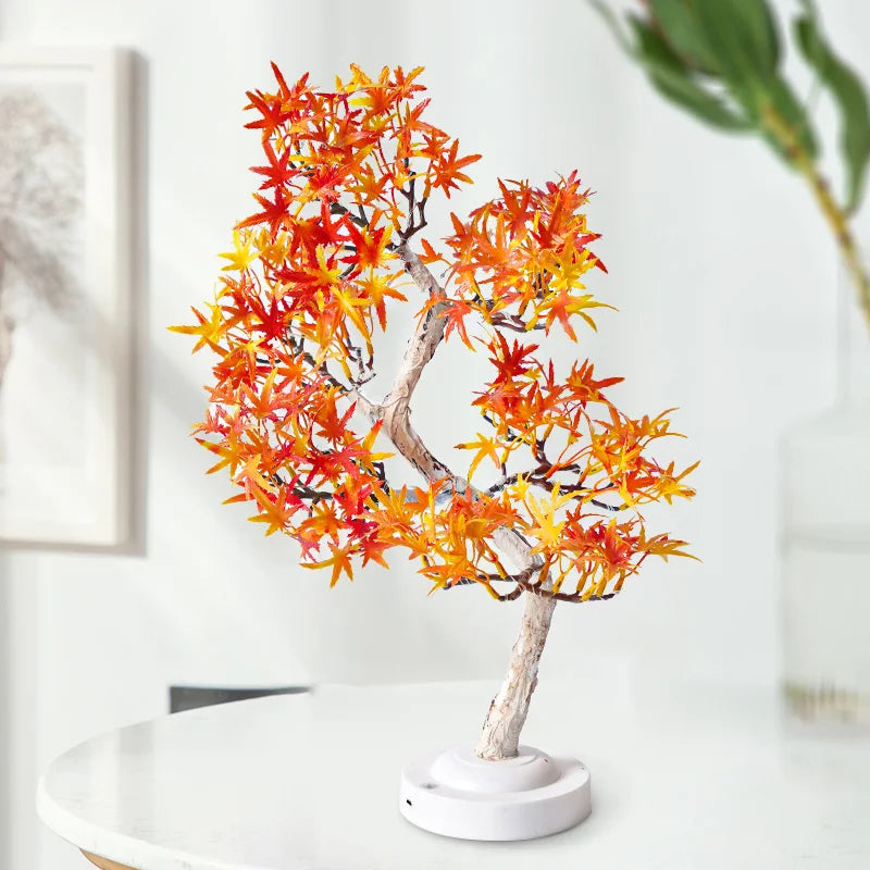 ÉrableLumi - Lampe LED Arbre Feuilles d’Érable Décorative