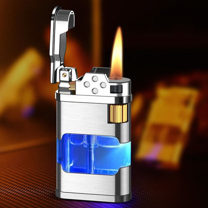 Floroux Gas Lighter | Wind-Resistant Blue Flame Design | Rechargeable | Stylish Accessory