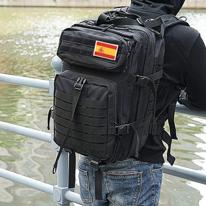 Sac à dos tactique 45L pour hommes/femmes – Daypack MOLLE pour la chasse, la pêche, la randonnée, le trekking et la survie – Sac à dos extérieur grande capacité avec porte-gobelets