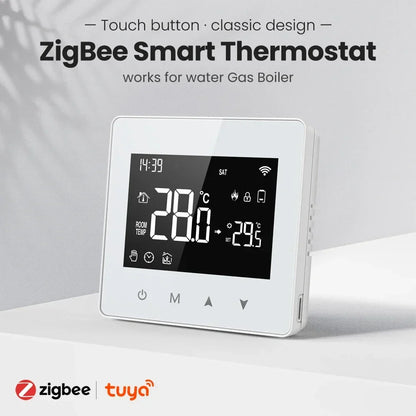 Thermostat d'affichage de chaudière à eau Tuya Zigbee - Contrôle de température WiFi via SmartLife Google Alexa Apps
