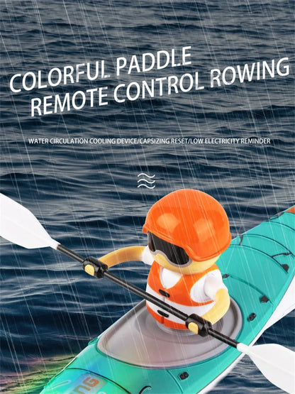 Bateau télécommandé pour enfants - Bateau de course en plein air, 15 km/h, cadeau amusant étanche