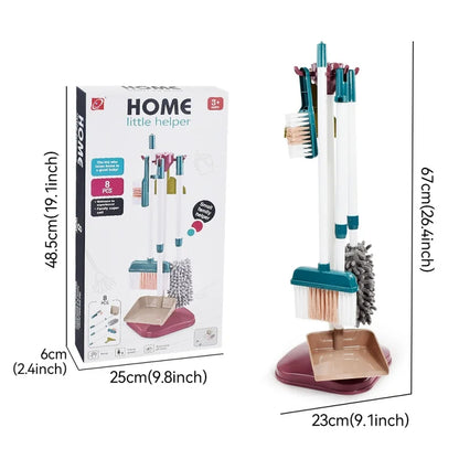 Ensemble de nettoyage de jeu de rôle pour enfants - Balai et aspirateur jouet pour garçons et filles, 23 pièces de plaisir de sanitation