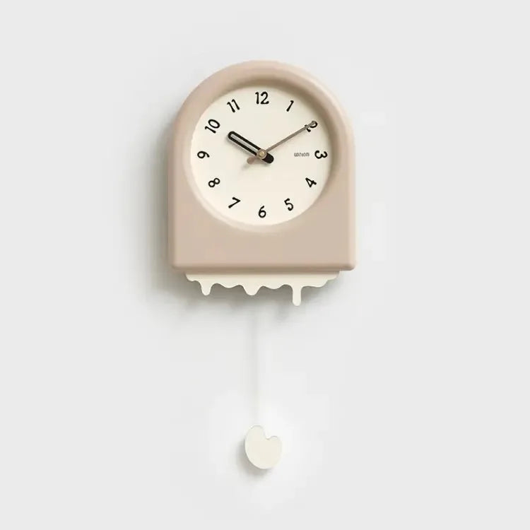 CremePendulum Clock - Horloge mural coréen au design moderne
