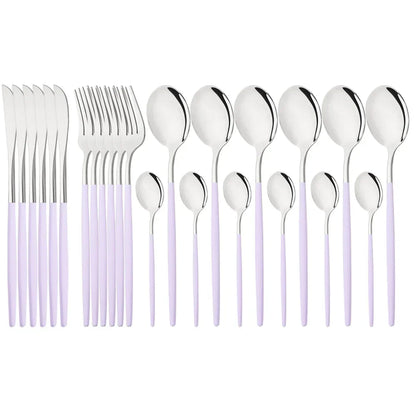 Floroux | Set de vaisselle en acier inoxydable