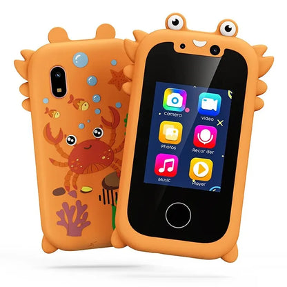 Jouet Smartphone Interactif pour Enfants - Lecteur Musical Éducatif avec Double Caméra, Écran Tactile & Carte Mémoire de 512 Mo pour un Apprentissage Créatif