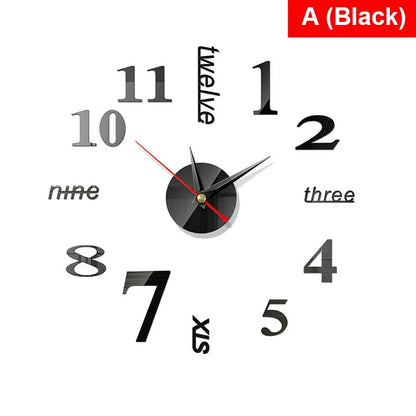 RomanTime Horloge 3D - Décoration Murale DIY Moderne