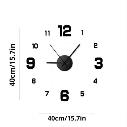 Horloge murale créative sans cadre