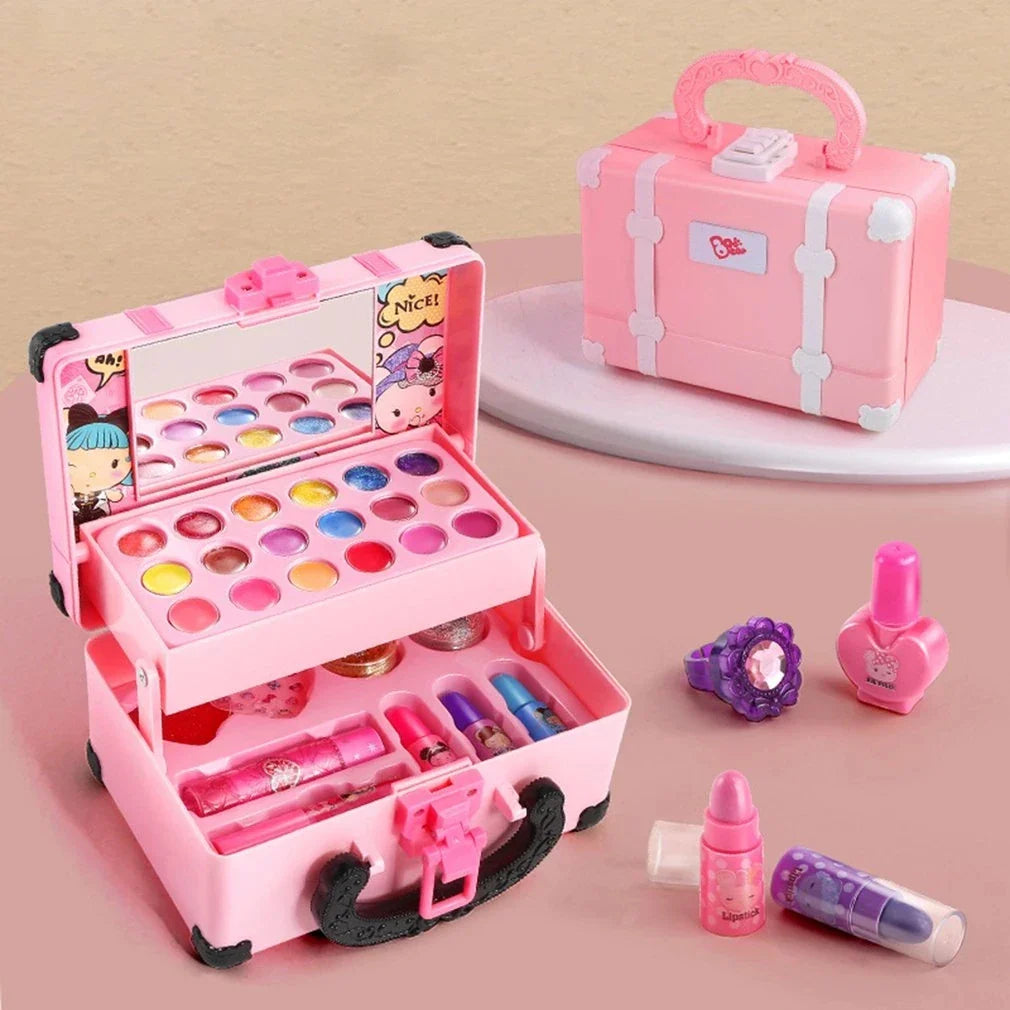 Set de maquillage de princesse pour enfants - Kit cosmétique sûr et non toxique avec rouge à lèvres et ombre à paupières