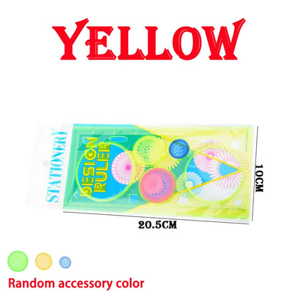 Creative Kids Geometry Spirograph Stencils Set - 4 Modèles de Dessin Floral, Outils Artistiques Éducatifs pour Fournitures Scolaires en Couleurs Vives