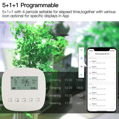 Tuya Smart Water Pump Timer - Contrôle d'arrosage par irrigation micro-goutte WiFi via les applications SmartLife Google Alexa