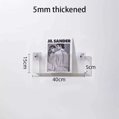 Étagère flottante en acrylique fluorescent des années 80