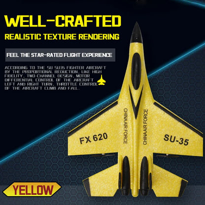 EPP Télécommande Avion de Chasse SU-35 - Avion Planeur 2.4G pour Enfants, Jouet Facile à Piloter