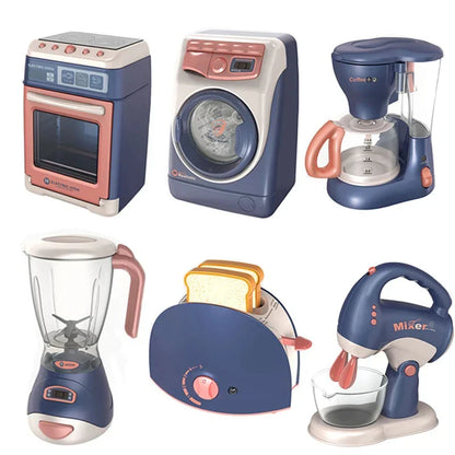 Jeu de rôle de cuisine - Aspirateur électrique, Presse-agrumes, Machine à laver et Jouets balayeurs à eau pour enfants