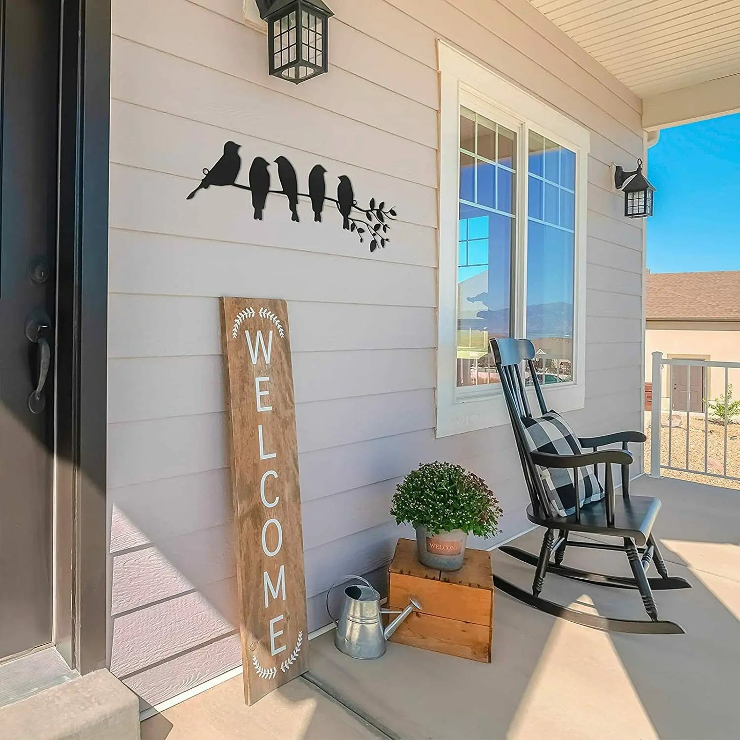 Autocollant mural en métal Oiseaux