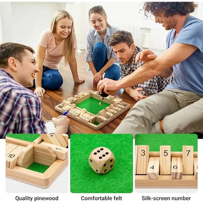 Set de Jeu de Dés Excitant à Quatre Faces pour la Famille et les Amis - Activité de Fête Amusante pour Enfants et Adultes