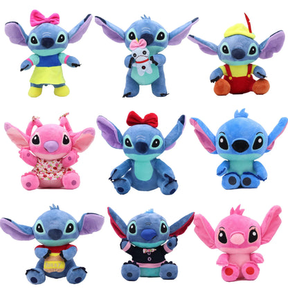 Poupée en peluche Disney Stitch écologique - Animal en peluche doux, 20 cm-25 cm (7,8-9,8 pouces) Cadeau pour les anniversaires des enfants