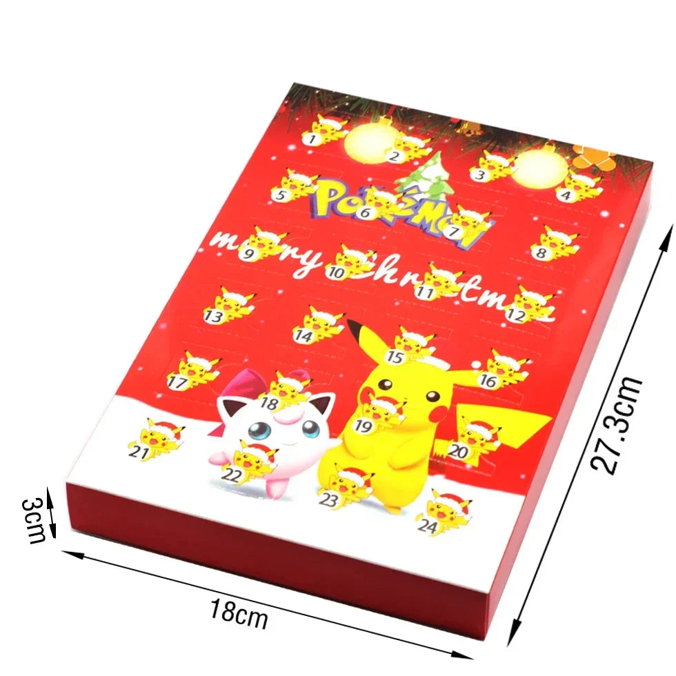 Calendrier de l'Avent Kawaii Pikachu - 24 figurines en PVC Anime pour enfants, ensemble cadeau de vacances
