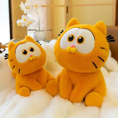 Kawaii Garfield Peluche - Doux Chat Dessin Animé Poupée Remplie, Cadeau Parfait pour Enfants et Amateurs d'Anime, Décoration de Maison Adorable