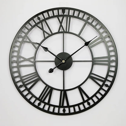 Floroux Charme | Horloge murale en métal élégante au design industriel