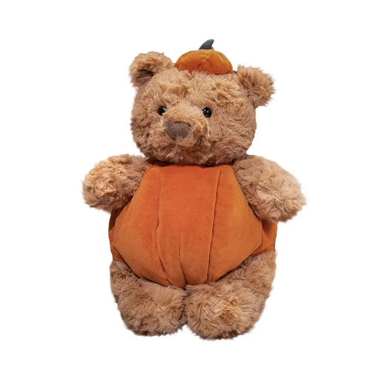 Floroux - Jouet en peluche mignon d'Halloween avec costume de citrouille amovible