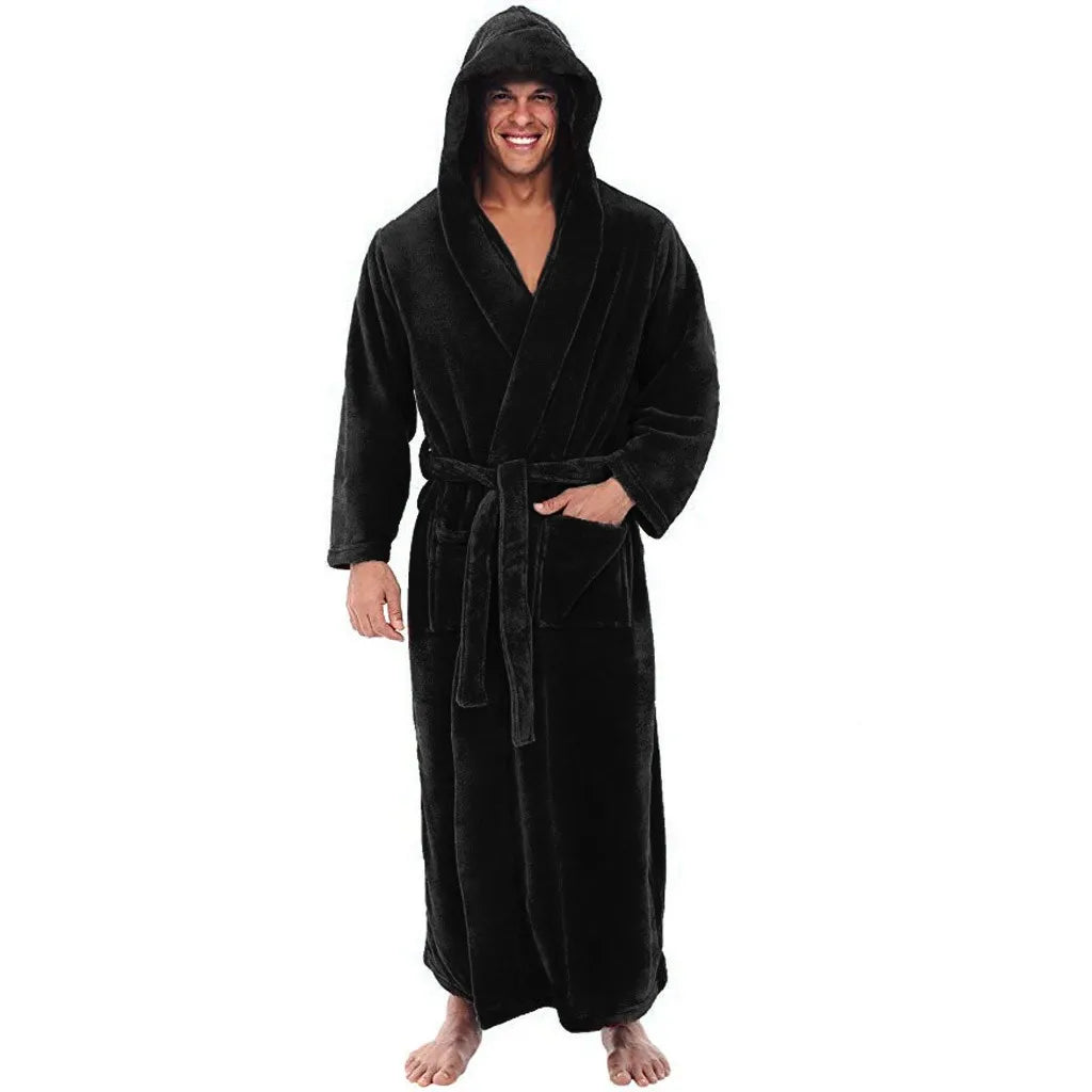 ChaudCocoon – Robe de Chambre Douillette à Capuche pour Homme
