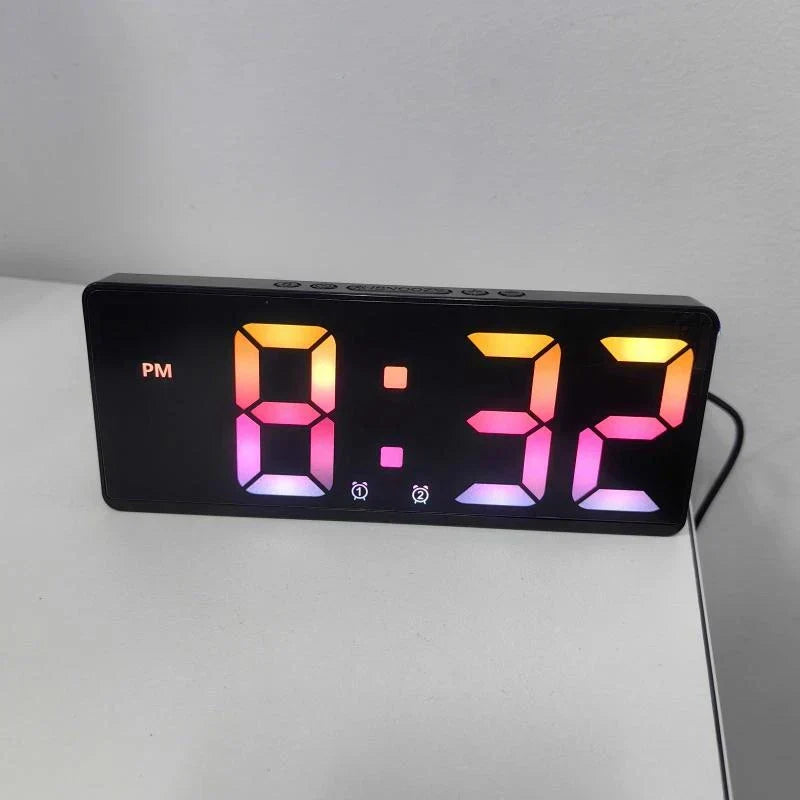 Floroux LED alarm clock with voice control | Silent night mode | Modern design