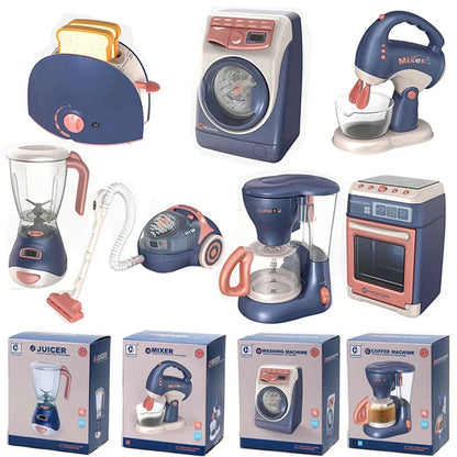 Jeu de rôle de cuisine - Aspirateur électrique, Presse-agrumes, Machine à laver et Jouets balayeurs à eau pour enfants