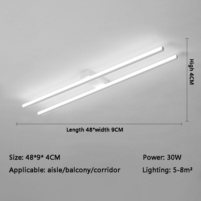 Couloir Corridor Escalier Lampe Nordique Longue Lumières LED au Plafond