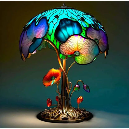 Floroux - Lampe de table champignon colorée