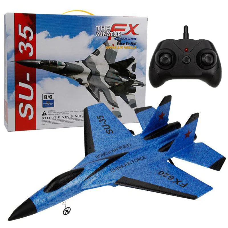 EPP Télécommande Avion de Chasse SU-35 - Avion Planeur 2.4G pour Enfants, Jouet Facile à Piloter
