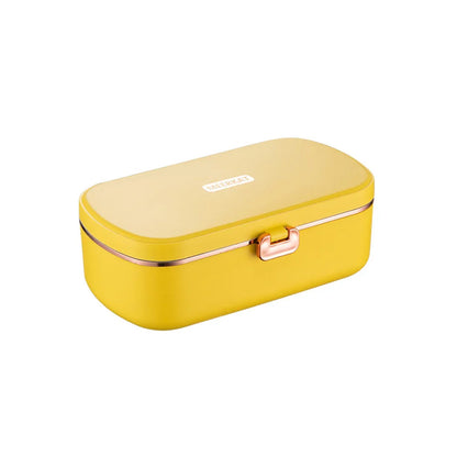 Bento à lunch box électrique portatif en acier inoxydable - Chauffage sans eau, capacité de 900ml, idéal pour le bureau et les voyages