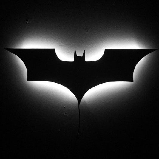 Batman Lampe Murale LED avec Télécommande Sans Fil et Changement de Couleur