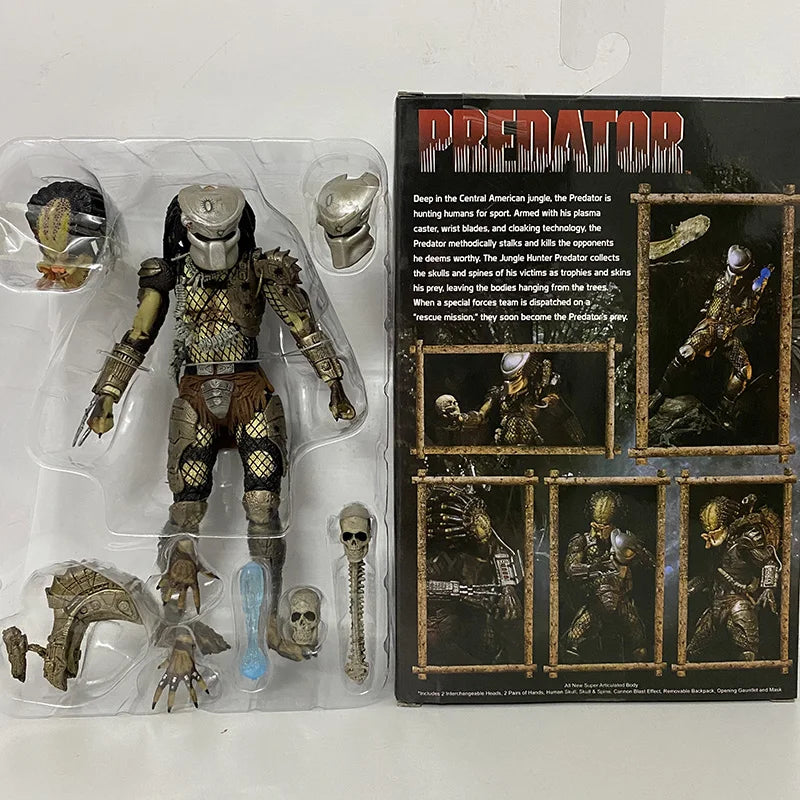 Figurine d'action Movable Jungle Hunter Predator - Poupée de collection Alien pour enfants, cadeau parfait pour le Nouvel An, modèle 100 % PVC