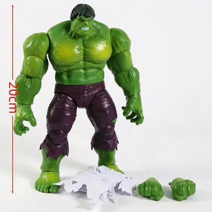 Doll articulée Marvel Hulk de 8 pouces - Figurine en PVC faite à la main pour enfants, parfait cadeau d'anniversaire ou de Noël
