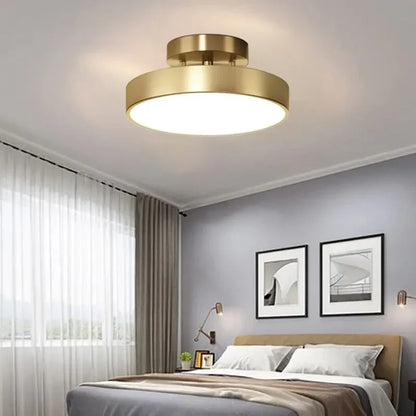 ÉclatCuivre – Lustre Cuivre Rond pour Entrée et Chambre