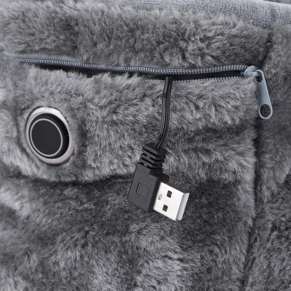 DreamStep Chaussons - Chaussons Électriques USB Chauds et Luxueux pour Jours Froids