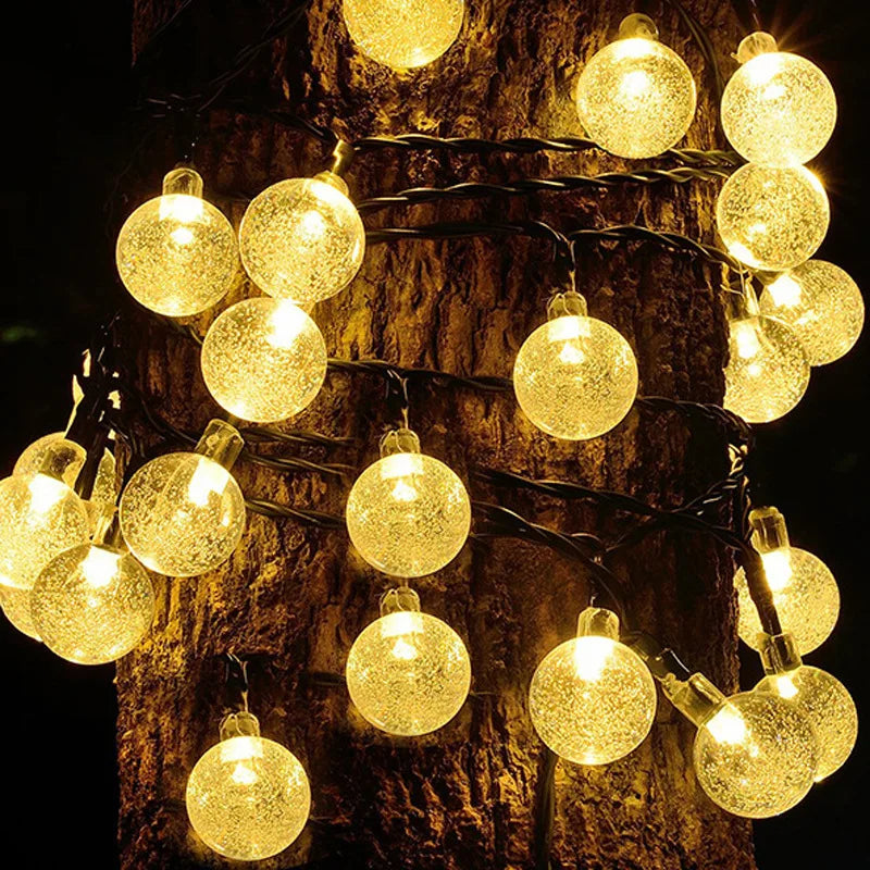 TwinkleGlow™ Solar LED String Lights | Outdoor Lighting for Garden & Terrace | Waterproof Flashing Lights for Every Season