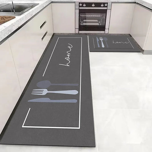 Tapis couloir doux et antidérapant – Tapis de sol polyvalent et lavable pour la cuisine, la chambre, le salon, le couloir et la salle de bain