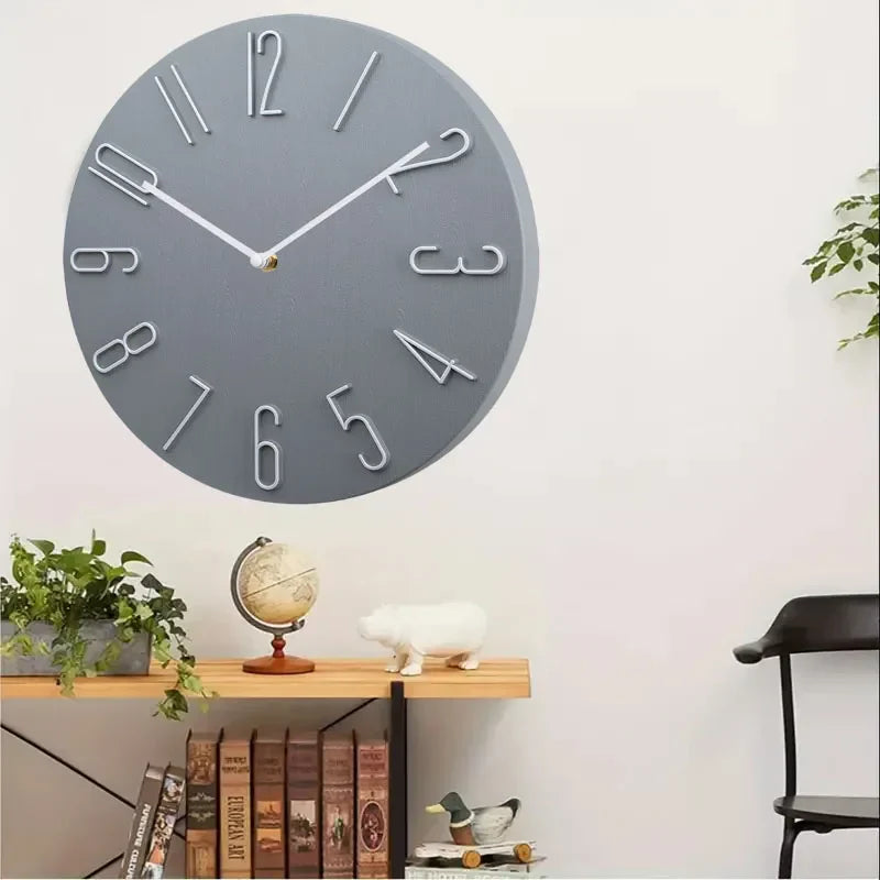 SilenceLuxe – Horloge Murale Ultra-Silencieuse et Contemporaine