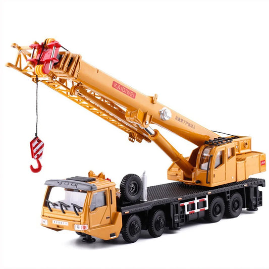 Jouet de grue en alliage de scale diecast - Modèle à direction à quatre roues rotatif à 360° pour enfants
