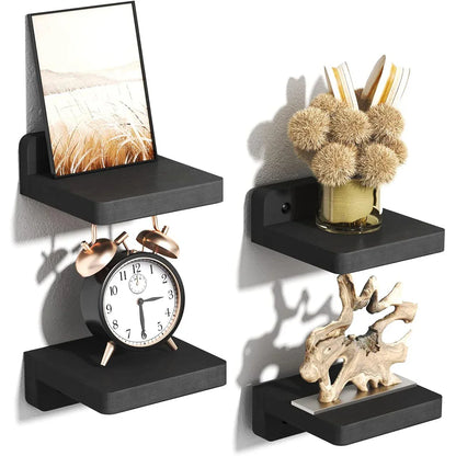 Petites étagères en bois flottant paquet de 4