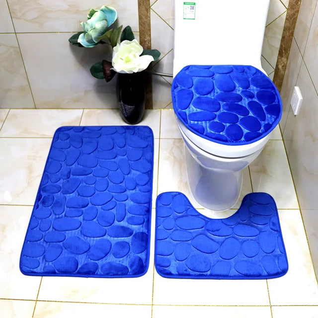 Floroux - Ensemble de tapis de bain absorbants