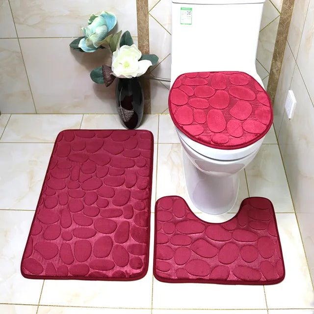 Floroux - Ensemble de tapis de bain absorbants