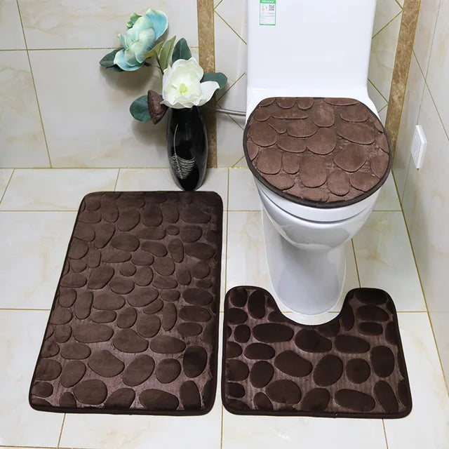 Floroux - Ensemble de tapis de bain absorbants
