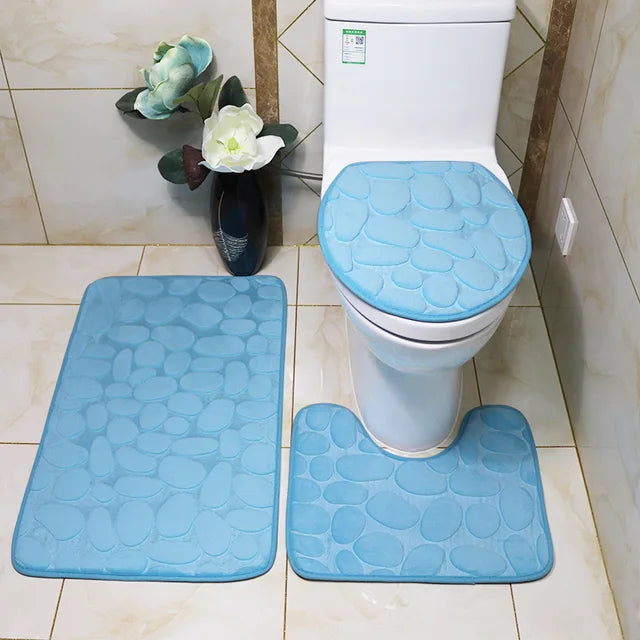 Floroux - Ensemble de tapis de bain absorbants