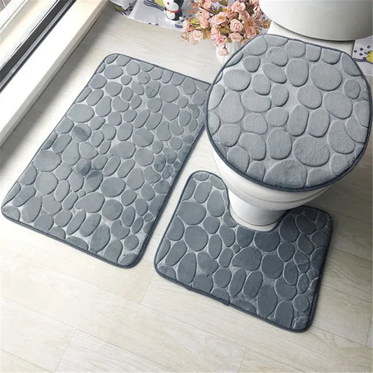 Floroux - Ensemble de tapis de bain absorbants