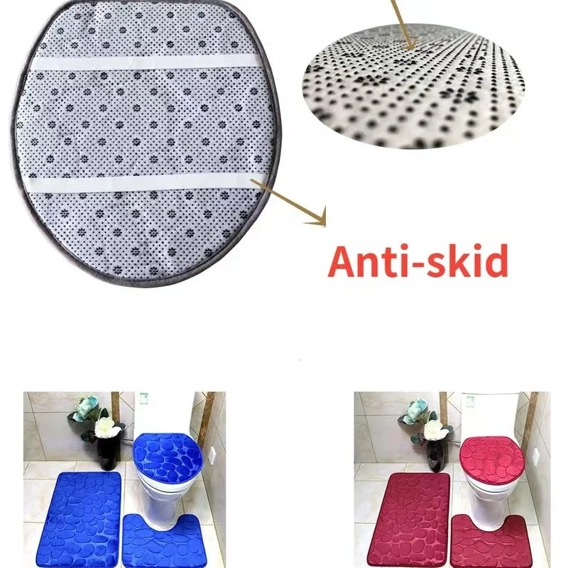 Floroux - Ensemble de tapis de bain absorbants